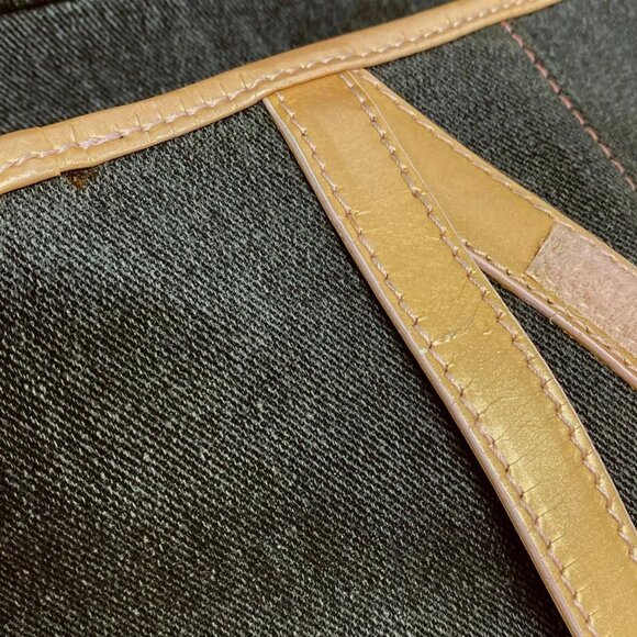 Auth DIOR/ChristianDior Saddle Bag Black Pink Denim Patent Leather Handbag - Picture 13 of 16